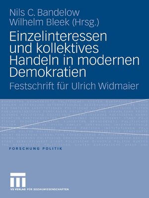 cover image of Einzelinteressen und kollektives Handeln in modernen Demokratien